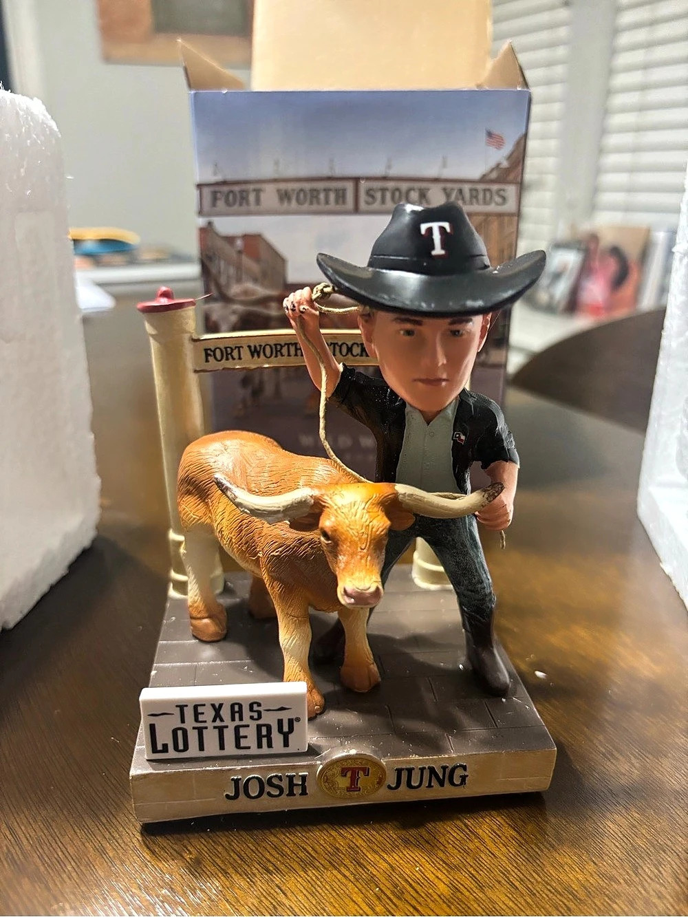 Josh Jung Texas Rangers Fort Worth Stockyards Wild West Cowboy Bobblehead